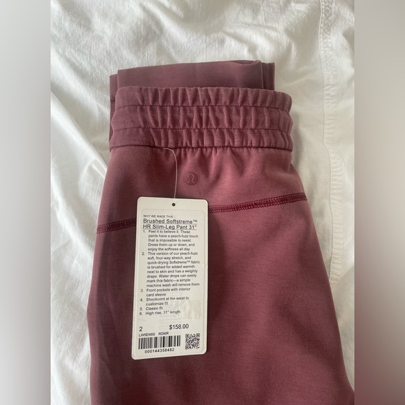 Brushed Softstreme Split-Hem High-Rise Pant (Red Merlot) - Picture 8 of 8